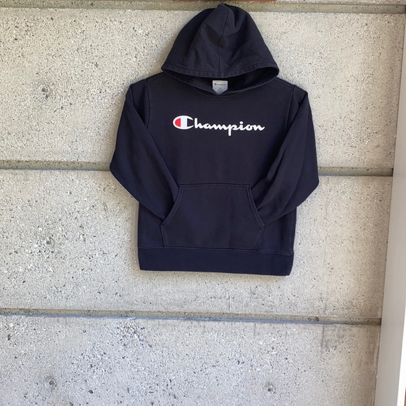 Champion Kids Classic Black Hoody - Picture 1 of 7